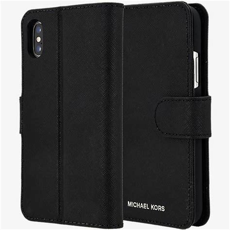 michael kors saffiano leather iphone case with pockets|Original Michael Kors Saffiano Leather Folio Case for iPhone X.